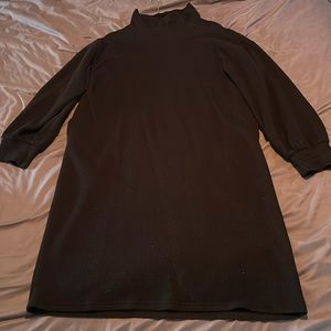 Smash + Tess black ribbed oversized turtleneck dress with pockets - EUC - Large